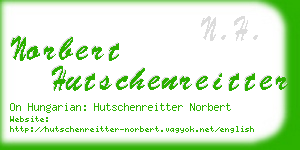 norbert hutschenreitter business card